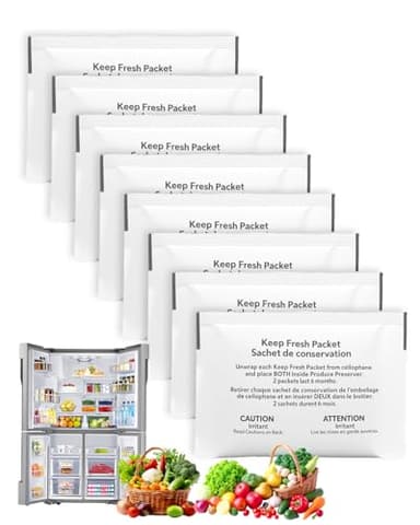 PROKITCHEN 8 Pack W10346771A Refrigerator Produce Saver, Ethylene Absorber for Refrigerator Refills, Compatible with Fresh Flow Produce Preserver, Fit 2117689 AH3503014 EA3503014 PS3503014 P1KC6R1