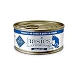 Blue Buffalo Basics Grain-Free Wet Cat Food, Skin & Stomach Care, Limited Ingredient Diet for Indoor Cats, Duck & Potato Entrée, 3-oz Cans (24 Count)