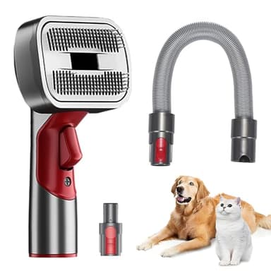 LAQVITA Pet Dog Grooming Attachment Kit, Deshedding Brush Attachment for V15, V11, V10, V8, V7 – Effective Grooming & Cleaning – Hair Grooming Tools for Dog and Cat, 3 Pack