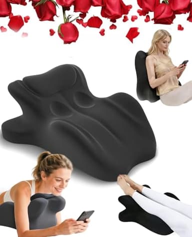 Moodie Pillow, 27 Degree Intimacy Pillow= Just The Right Lift, Ergonomic Memory Foam Intimacy Comfort Pillow Hip & Back Support, All Perfect Position Easily Postures Wedge Pillow (Black)
