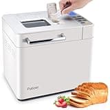 Patioer Bread Maker, 2LB Compact Bread Machine with Auto Yeast & Nut Dispenser, 21-in-1 Programmable, 3 Loaf Sizes 3 Crust Colors, White