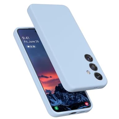 E Segoi Designed for Galaxy S24 Case, Liquid Silicone Gel Rubber Shockproof Case Soft Microfiber Cloth Lining Cushion Compatible with Galaxy S24 5G 6.2 inch (Light Blue, S24-6.2")