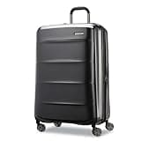 Samsonite Octiv Lightweight Hardshell 28-Inch Large Checked Luggage - Durable & Impact Resistant, 360° Aero Trac Spinner Wheels, Adjustable Telescopic Handle, Expandable, TSA Approved Lock - Black