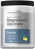 Horbäach Magnesium Glycinate Powder | 1 lb | Lemon Flavored | Superior Absorption | Non-GMO & Gluten Free
