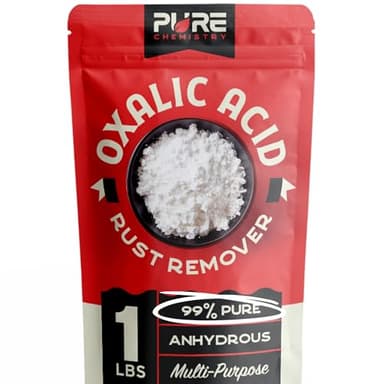 Ecoxall Oxalic Acid for Wood Bleach - 1 lbs 99.9% Pure Fine Powder - Highly Effective Multipurpose Cleaner - Used as a Wood Stain Remover and Rust Remover - Industrial Grade Strength