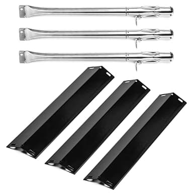 Utheer Grill Parts for Pit Boss Pro Series 1100 Wood Pellet & Gas Combo, Stainless Steel Burner Tube, Heat Plate Shield, Heavy Duty Grill Replacement Parts