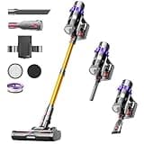 Cordless Vacuum Cleaner, 550W 45KPA 70Mins Self-Standing Vacuum Cleaners for Home, Stick Vacuum Cordless with Wall Mount Charging, LDE Display, Upgraded Roller Brush for Carpet,Pet Hair,Hardwood Floor