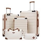 Coolife Luggage Set Suitcase 3 Piece Luggage Set Carry On Travel Luggage TSA Lock Spinner Wheels Aluminum Corner Protectors Hard Shell Lightweight Luggage Set