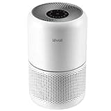 LEVOIT Air Purifier for Home Allergies Pets Hair in Bedroom, Covers Up to 1095 ft² by 56W High Torque Motor, 3-in-1 Filter with HEPA Sleep Mode, Remove Dust Smoke Pollutants Odor, Core300-P, White