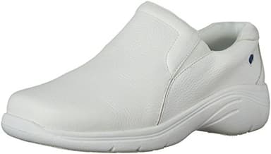 Nurse Mates Dove Women's Shoes | Full-Grain Leather | Slip-Resistant | White | 8 Wide
