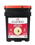 READYWISE - Emergency Food Supply, 132 Servings, 1 Bucket, Freeze-Dried, MRE, Pre-made, Survival and Adventure Essentials for Camping, Hiking & Emergencies, Individually Packaged, 25-Year Shelf Life