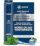 Snow Teeth Whitening Gel - Add to Toothpaste for a Whiter Smile - Vegan Hydrogen Peroxide Gel with Xylitol for Tooth Stain Removal and Brightening - 18g