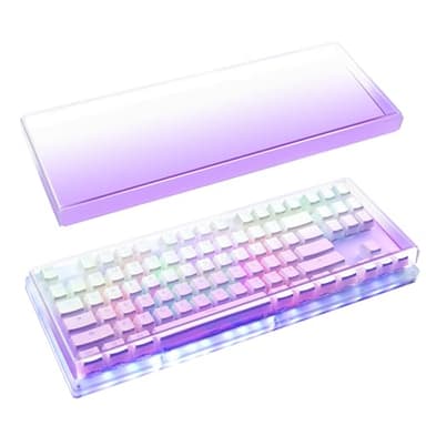 Geekria Acrylic Keyboard Dust Cover, for TKL 80% Compact 87 Key Mechanical Gaming Keyboard, Compatible with Logitech G915 TKL/G PRO (Gradient Purple)