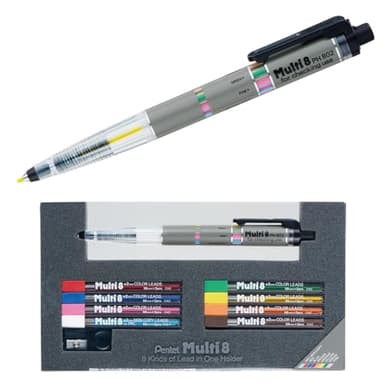 Pentel Pencil Lead Holder and Lead Set, Multi 8 Set (PH802ST)