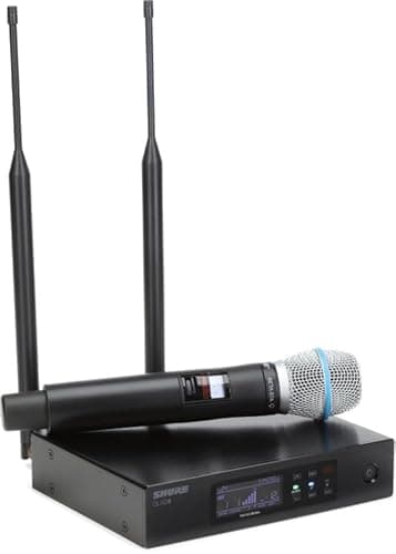 Shure QLXD24/B87A Digital Wireless Microphone System - H50 Band | Professional Sound, Reliable Performance | 534-598 MHz Range