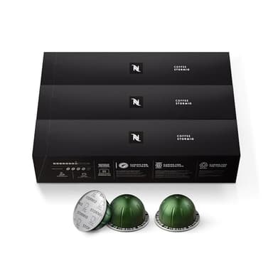 Nespresso Capsules Vertuo, Stormio, Dark Roast Coffee, 30-Count Coffee Pods, Brews 7.8oz.