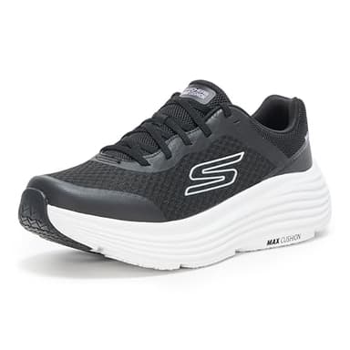 Skechers Women's Max Cushioning Endeavour Canova Sneaker, Black/White, 8