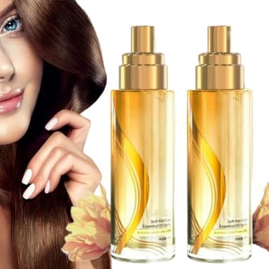 ixarco Long-Lasting Lightweight Hair Soft Essential Oil Spray, Perfumed Hair Care Essential Oil Spray, Smoothing Hair Oil Spray, Fluffy Volumizing Hair Spray for Split Ends, Frizzy Hair (2pcs-A)