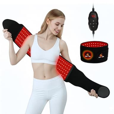 Red Light Therapy for Body,120 LEDs Infrared Light Therapy Wrap Belt for Waist,Upgraded 3 in 1 Led Beads,660nm Red Light &850nm Near Infrared Light Device for Back with Timer