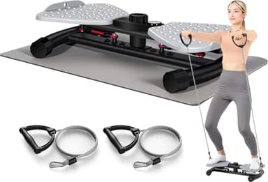 Duvike Waist Twisting Machine with LED Digital Monitor & Bonus Yoga Mat – Ultra-Quiet 20 dB Ab Twister Board, Non-Slip, Heavy-Duty 330 lbs Capacity Home Gym Equipment for Core Training & Belly Fat
