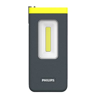 Philips Xperion 6000 Pocket Rechargeable LED Work Light, 300 Lumen Professional Handheld Flashlight with Magnetic Base and Hanger Hook for Mechanics