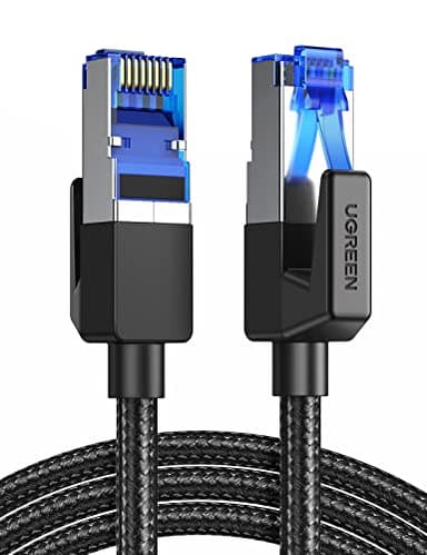 UGREEN Braided Cat 8 Ethernet Cable 6FT Bundle with Ethernet Adapter for Fire TV Stick
