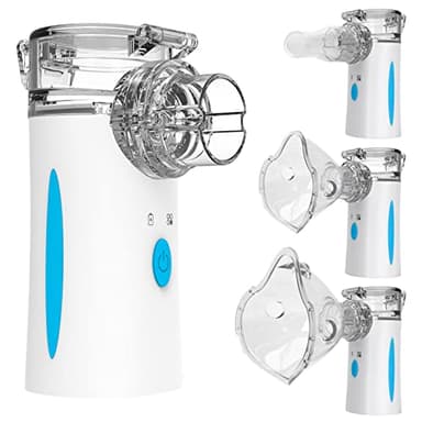 Portable Nebulizer - Ultrasonic Rechargeable Nebulizer Machine for Dogs/Cats, Three Modes & Self-Cleaning & Two Masks & Mouthpiece