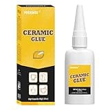 FOOGWEE Ceramic Glue - 30g Ceramic Glue for Porcelain and Pottery Repair, Strong Bond, Instant Super Glue for Tile, Glass, Plastic, Metal, Stone, Rubber, DIY Craft, More