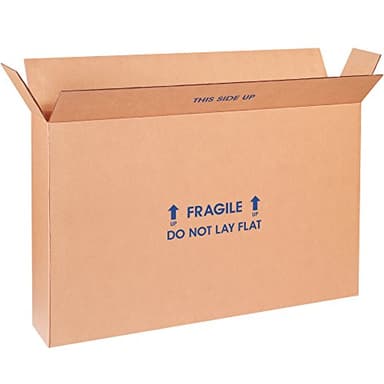 Boxes Fast BF28620FPFOL Flat Screen TV Cardboard Moving and Shipping Box, Fits 23-26”, Kraft (Pack of 5)