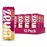 Zevia Zero Sugar Energy Drink, Peach Passionfruit, 12 oz Cans (12-Pack) – Naturally Sweetened, Zero Calorie Sugar Free Energy - Non-GMO Project Verified, Gluten-Free, Vegan