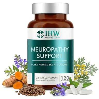 IHW Nerve Savior for Neuropathy, 120 Capsules Neuropathy Supplements, with 600 Mg Alpha Lipoic Acid & B Vitamins, Fortifying Nerves in Fingers, Hands, Toes, & Feet, Peripheral Relief Support