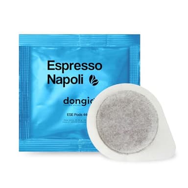 Dongiò Caffè Espresso Napoli - 150 Easy Serving Espresso Pods (ESE 44mm) - Dark Roast Coffee (Intensity 9/10) - Roasted and Blended in Italy