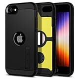 Spigen Tough Armor Case Compatible with iPhone SE 2022 5G and iPhone SE 2020, Black