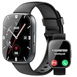 Puqo Smart Watch for Men Women Bluetooth Call, 1.95" HD Touch Screen Fitness Watch with Sleep Heart Rate Monitor, 100+ Sports Modes, IP68 Waterproof Activity Trackers for Android iOS, Black