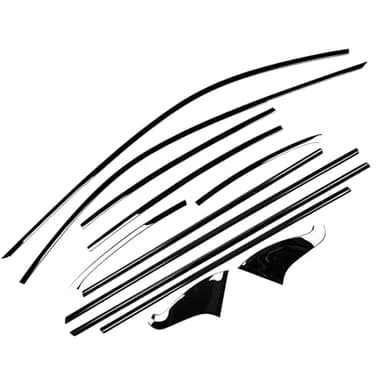 Stainless Steel Window Trim Chrome Delete for Infiniti Q50 Q50S 2014+ Black Window Trim Blackout Kit