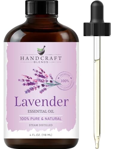 Handcraft Blends Lavender Essential Oil – Huge 4 Fl Oz – 100% Pure and Natural – Premium Grade Essential Oil for Diffuser and Aromatherapy, Skin, Massage, Candle and Soap Making Fragrance