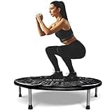 BCAN 38" Foldable Mini Trampoline Fitness Trampoline with Safety Pad,Rebounder Exercise Trampoline for Adults Indoor/Garden Workout,Max Load 300lbs