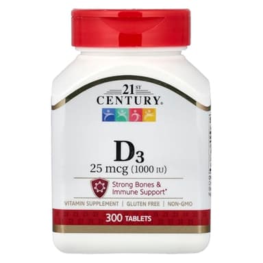 21st Century D 1000 IU Tablets, 300 Count