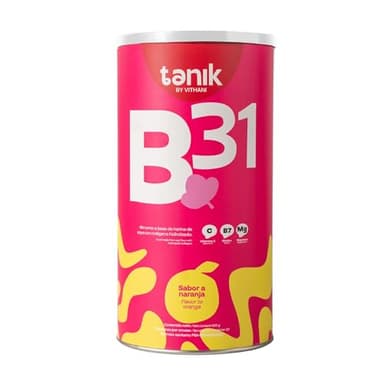 Vithani B31 Colageno with Magnesium Citrate, Vitamin D, Vitamin E and Biotin – Collagen Plus Vitamin C for Skin, Hair and Nails, Orange Flavor, 20 Servings