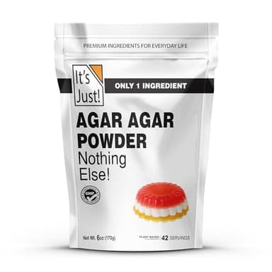 It's Just Agar Agar Powder - Vegan Gelatin Substitute, Plant Based, Non-GMO, Unflavored - 6oz