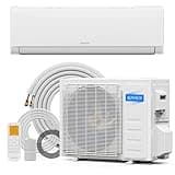 ROVSUN 9000 BTU Mini Split AC/Heating System with Inverter, 19 SEER2 Energy Saving 115V Ductless Split-System Air Conditioner with Pre-Charged Condenser, Heat Pump, Remote Control & Installation Kit