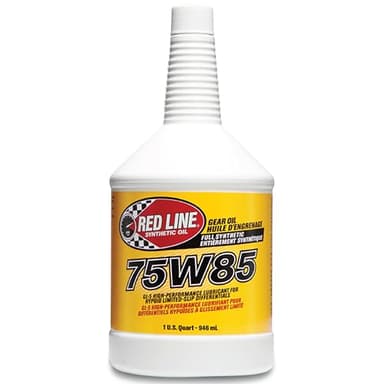 Red Line 50104 75W85 GL-5 Full Synthetic Gear Oil for Hypoid Limited Slip Differentials - 2 Quarts