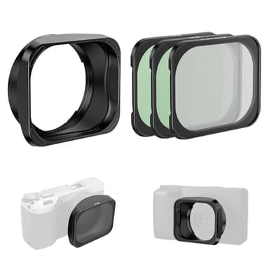 Freewell Lens Hood for Ricoh GRIV – Magnetic & Stackable CPL, UV, and Mist Filters with Tempered Glass Protection.
