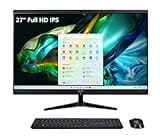 Acer Aspire C27-1800-UR12 AIO Desktop | 27" Full HD IPS Display | Intel Core i5-12450H | Intel UHD Graphics | 16GB DDR4 | 1TB PCIe Gen 4 SSD | Intel Wireless Wi-Fi 6E | Wireless Keyboard & Mouse