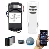 Universal Smart WiFi Ceiling Fan Remote Control Kit, Compatible with Alexa, Google Assistant and Smart Life App, No Hub Required HD5 kit DIMMER