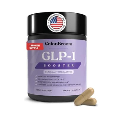 ColonBroom GLP-1 Weight Management Supplement for Women & Men - GLP1 Supports Gut Health, Metabolic Wellness & Appetite Regulation - Vegan, Gluten-Free Diet Kit Capsules | 60 Count (New Formula)
