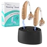Hearing Aids for Seniors, Hearing Aids Rechargeable with Noise Cancelling and Volume Control, Hearing Amplifier for Adults Hearing Loss, Portable Behind-the-Ear Hearing Aid Headphones (skin colour)