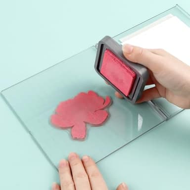 Precise Stamp Platform for Accurate Craft Stamping, 6.3 Inch Stamp Positioning Tool Folding Stamp Block Clear Stamps Scrapbook Craft Stamping Platform for Card Making Scrapbooking and Paper Crafts