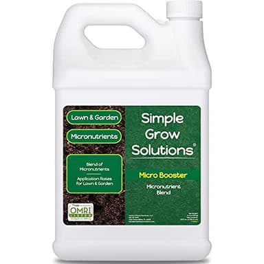 Organic Micronutrient Booster Lawn Fertilizer - Simple Grow Solutions- Garden & Lawn Fertilizer- Grower, Gardener- Liquid Food for Grass, Tomatoes, Flowers, Vegetables (1 Gallon)