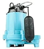 Little Giant 15EC-CIA-SFS 115 Volt, 3/4 HP, 4800 GPH Effluent/Sump Pump with Integral Snap-Action Float Switch, 10-Ft. Cord, Blue, 14942784